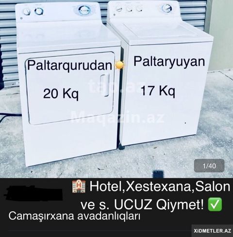 hotel üçün universal paltarqurudan masin paltaryuyucu masin — Bakı