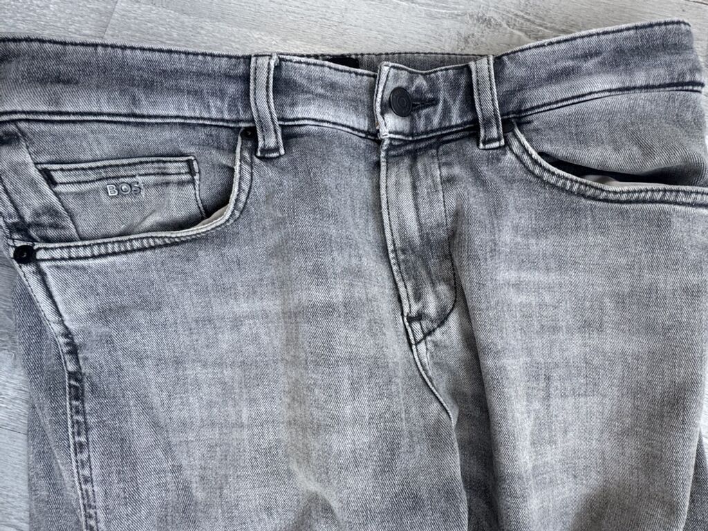 Hugo Boss “Delaware” kişi cins şalvarı – Slim-fit - Rəng: boz (grey — Jins, Bakı (7)