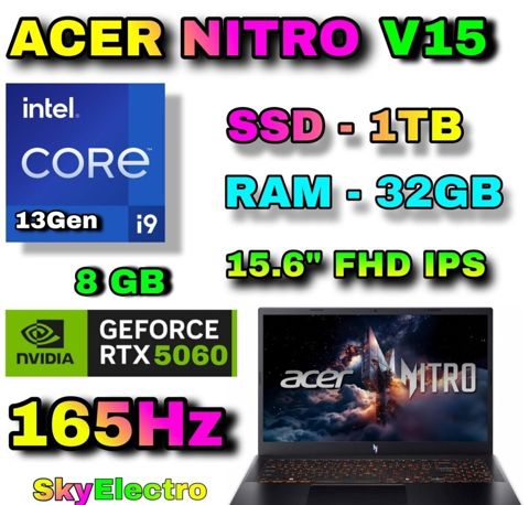 Acer Nıtro V15 ANV15 i9 32GB RTX 5060 8 GB Gaming — Bakı