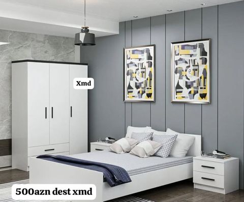 Yataq otağı mebel dəsti – müasir minimal dizayn Dəstə daxildir: - 3 — Sumqayıt