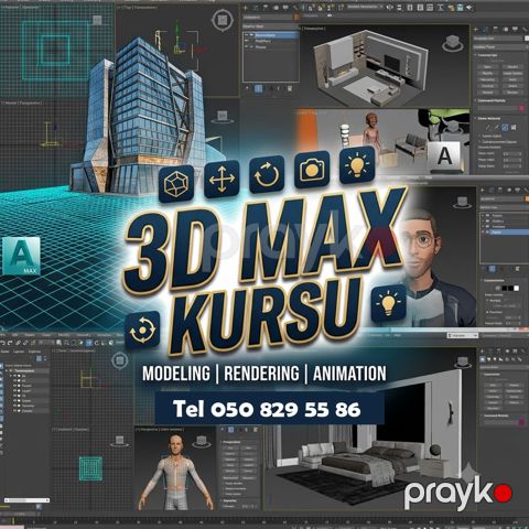 3ds Max Öyrən, V-Rayla Render Et — Bakı