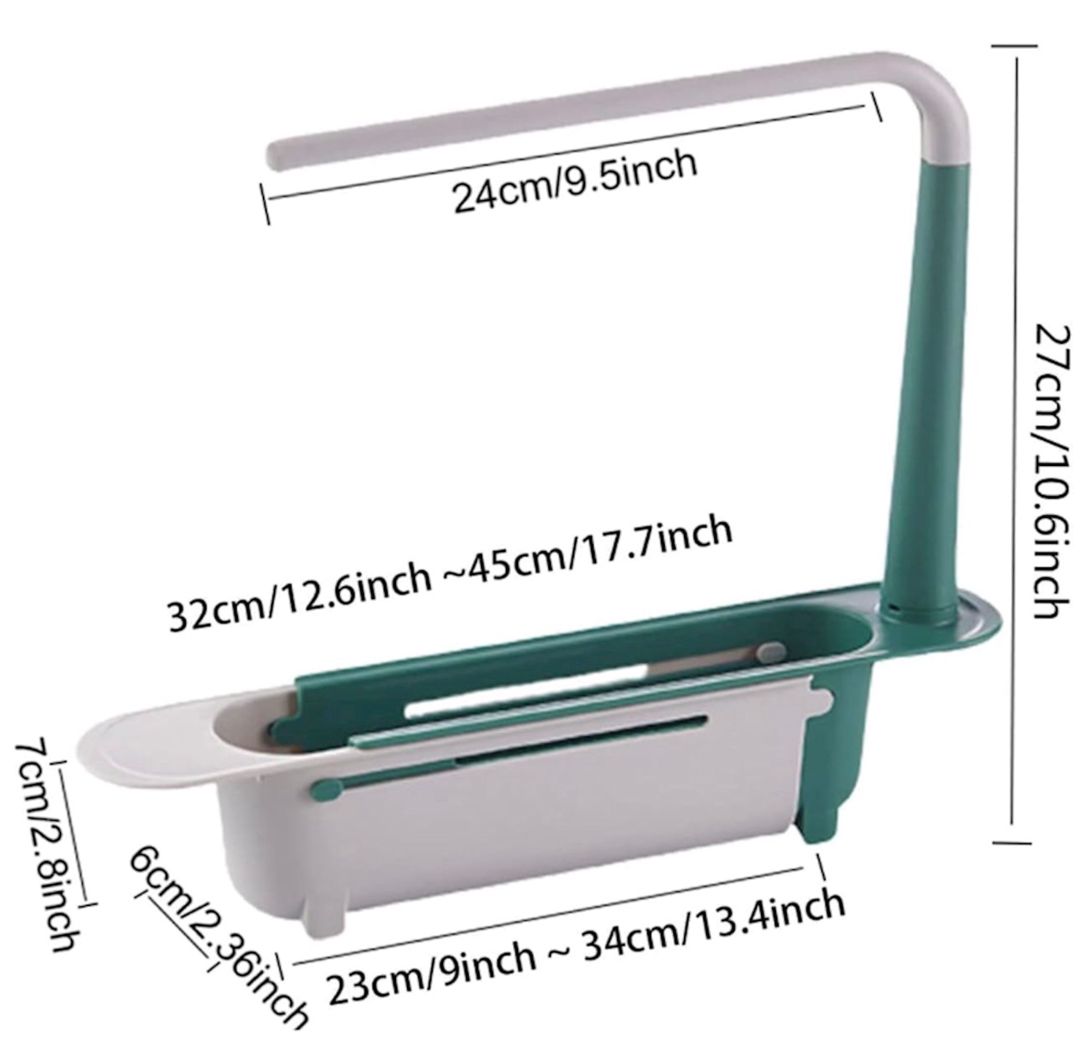 Süngər və sabun üçün orqanayzer 6921-693 27x24-34x6 sm, yaşıl — Mallar, Bakı (3)