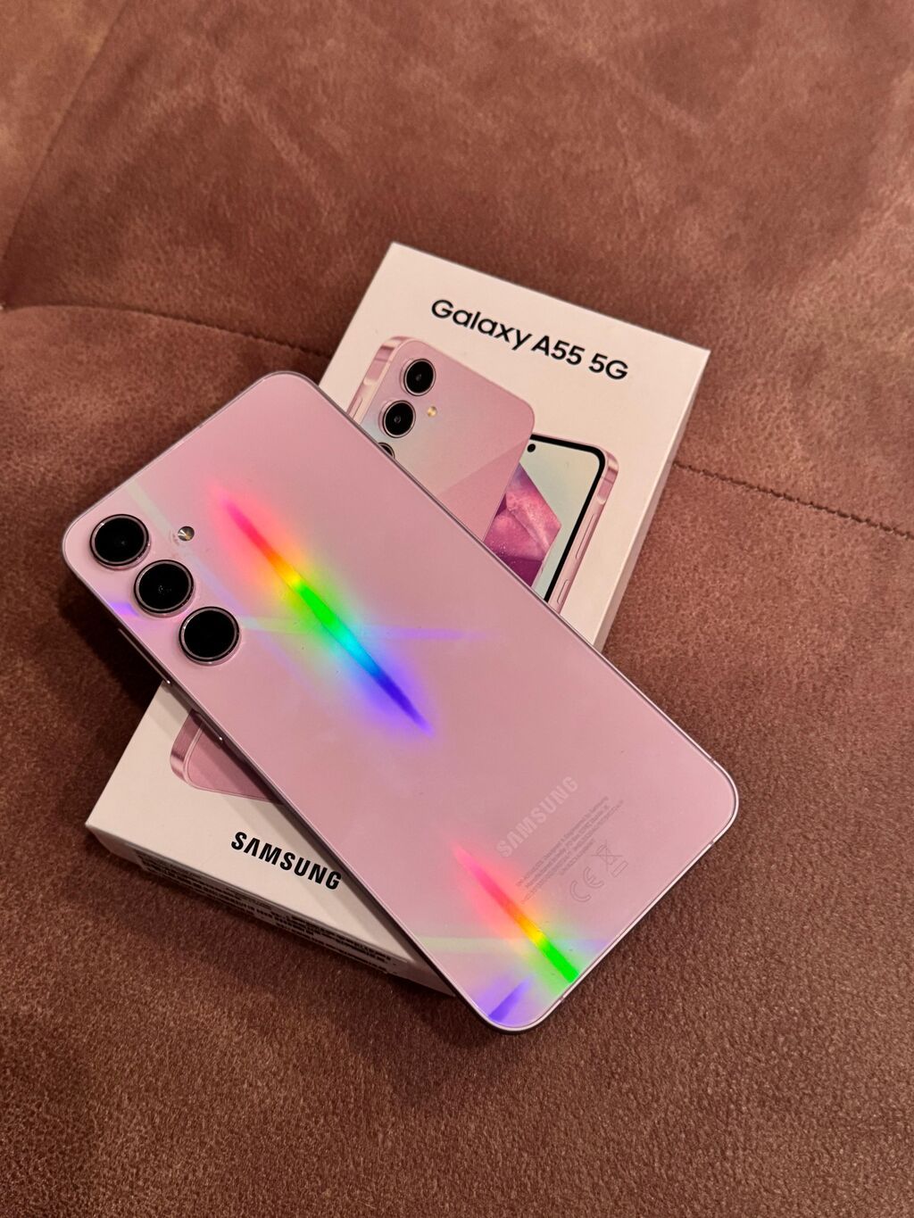 Samsung Galaxy A55 5G, rəng - Çəhrayı, Barmaq izi — Samsung, Bakı (2)
