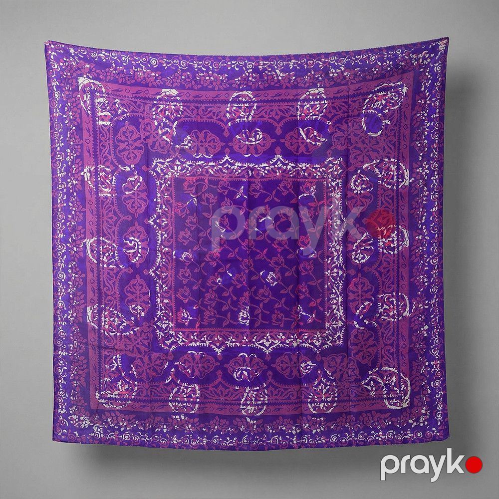 Kəlağayı Süsən S755, ipək, bənövşəyi, 150x150 sm — Mallar, Bakı (2)