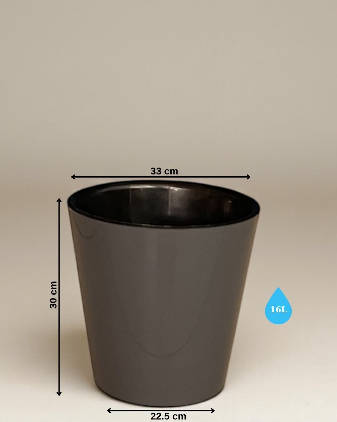 Dibçək plastik, boz, 16 l — Mallar, Bakı (3)