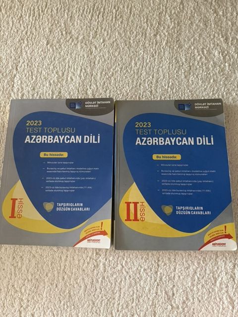 Məhsul: “2023 Test Toplusu – Azərbaycan dili” (DİM), 2 hissəlik kitab — Bakı