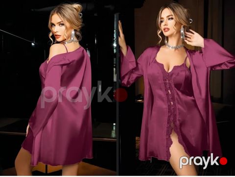 Qadınlar üçün kombinasiya shn030-3101-72, bənövşəyi, atlas, ölçü XL — Bakı