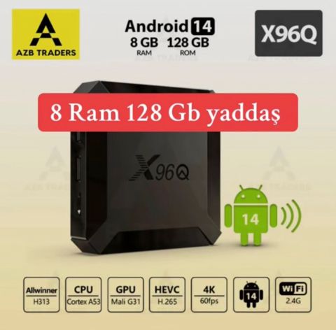 Tüner X96Q 8 RAM 128 GB android 14 2026 — Bakı