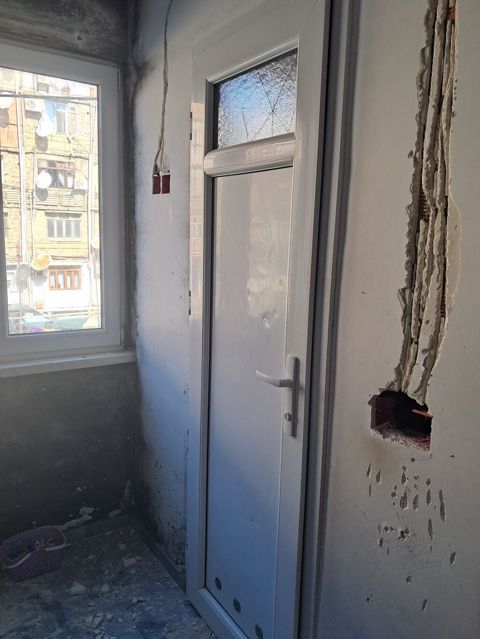 PVC qapı – hamam/tualet üçün - Material: ağ rəngli PVC/profil - Ölçü — Sumqayıt