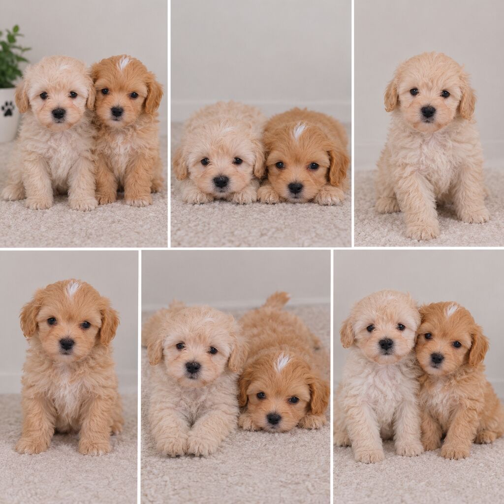 Maltipoo F1 balalar Mikro.Ana 3 kq yarim Ata 2 kq yarim.Balalar — Köpəklər, Digah (3)
