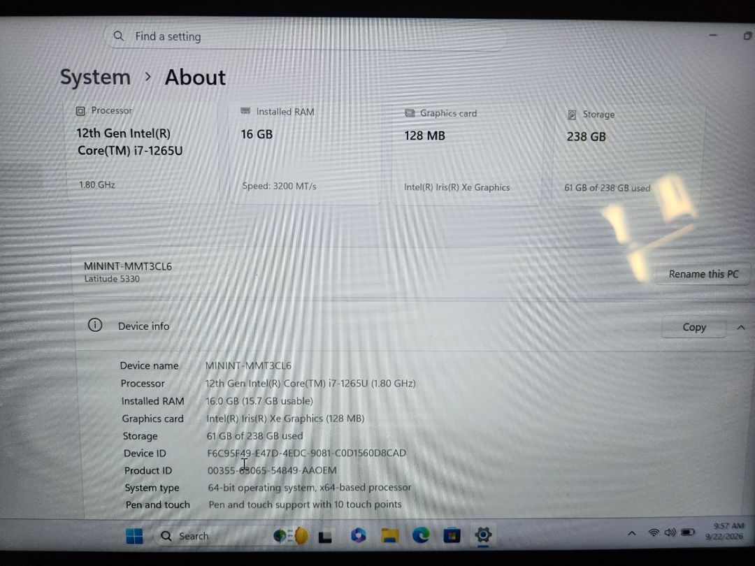 Dell Latitude 5330 (i7-12th, Touch, 16/256, Hello) — Noutbuklar, Bakı (3)