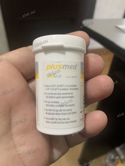 50 eded test PlusMED fasTest qan şəkəri test zolaqları Məhsul — Bakı