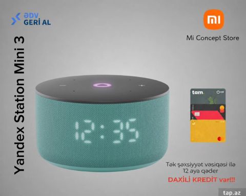 Ağıllı dinamik Yandex Station Mini 3 Turquoise — Bakı