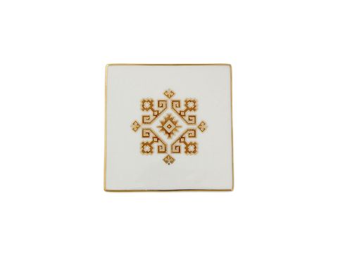 Krujka altlığı Porland Arabesque Desen1, farfor, sarı, 10x10 sm — Bakı
