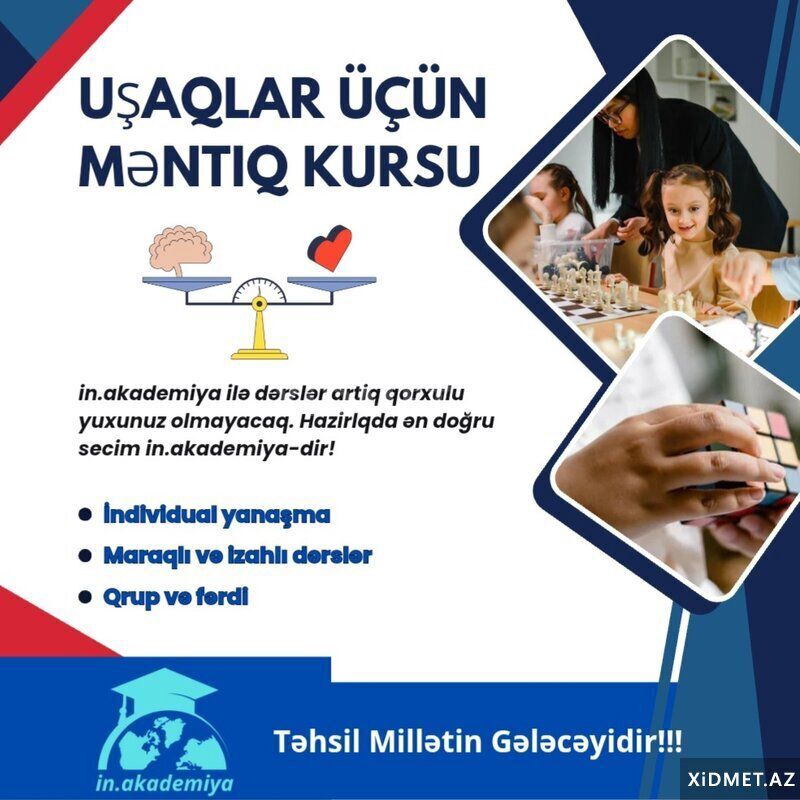 Uşağlar üçün Məntiq kursları — Uşaqların inkişafı, logoped, Bakı