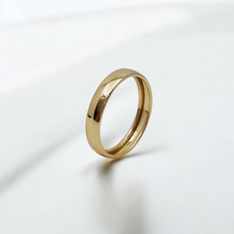 Qadın üzüyü qızıl sadə 10184, ölçü 17, 1,0 qr, 585 əyar, Türkiyə istehsalı - Azgold_10184_17 — Bakı