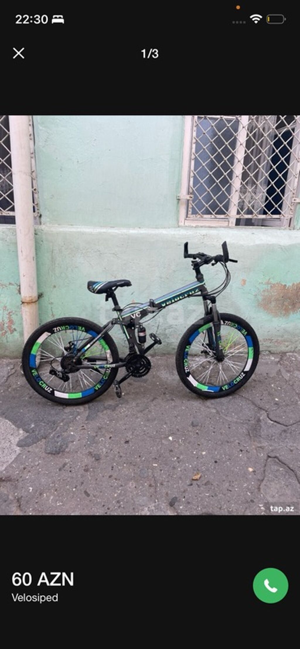 Velosiped – Velocruz şəhər/dağ tipli model - Qatlanabilən (folding) — Dağ velosipedləri, Bakı (3)