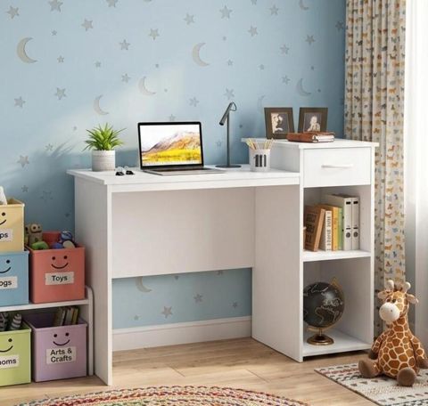 Yazı masası MB 2, ağ, laminat, 105x75x50 sm — Bakı