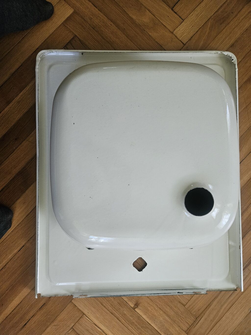 Mətbəx üçün emaye metal lavabo (kvadrat formalı) Sovet Советская — Mətbəx lavabolarında, Bakı (3)