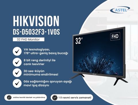 Monitor "Hikvision DS-D5032F3-1V0S 32" — Bakı