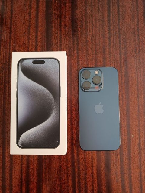 IPhone 15 Pro, 128 GB, Blue Titanium, Simsiz şarj, Face ID — Bakı