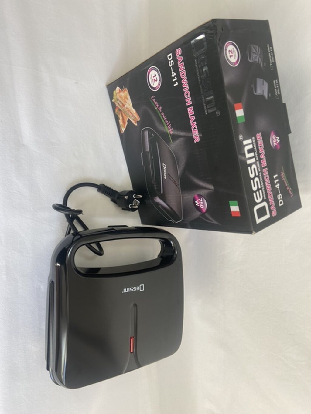 Dessini DS-411 Sandwich Maker - Güc: 750 W – sendviçləri və tostları — Toster və vaflyasıcı, Xırdalan