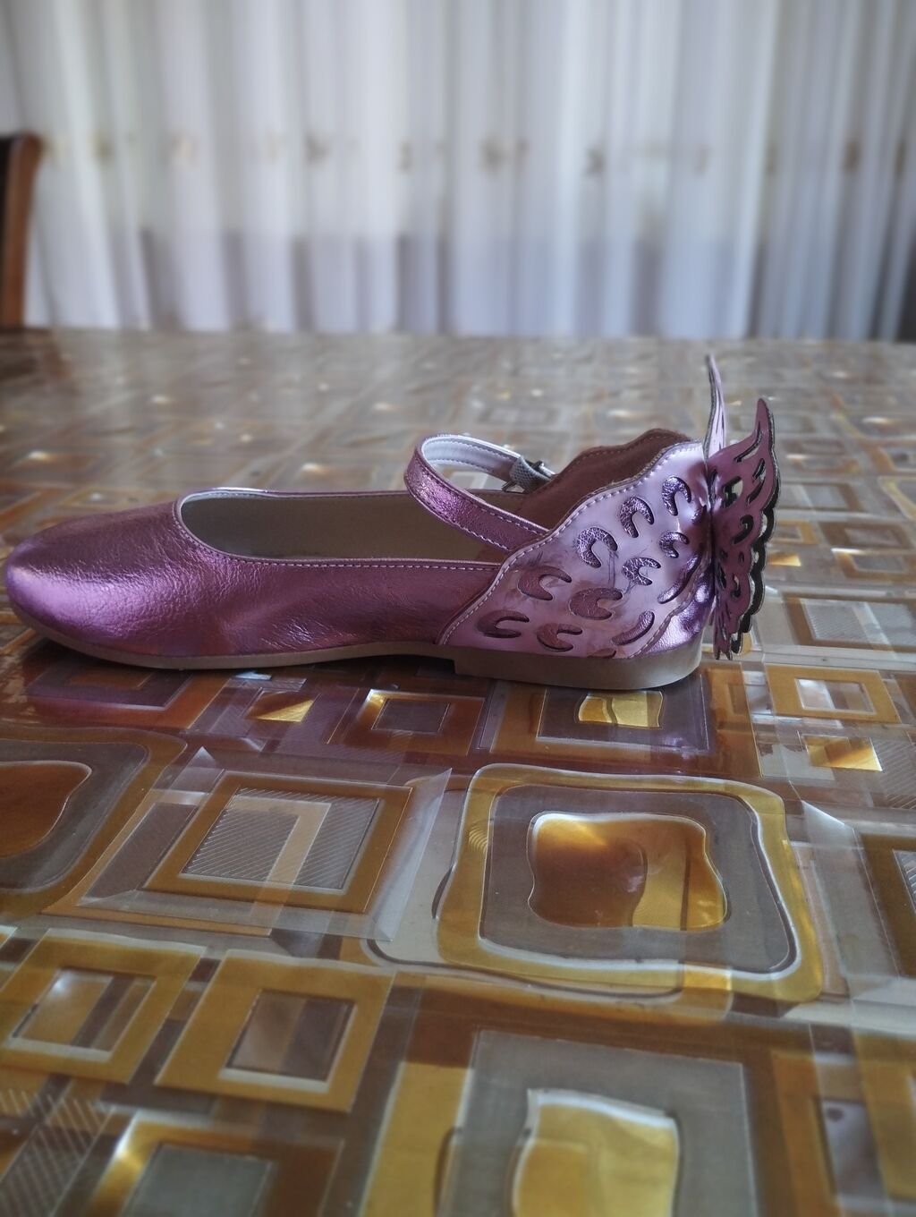 Uşaq qız baletkaları – parlaq metalik çəhrayı rəngdə, komfortlu yumşaq — Ayaqqabılar və baletlər, Bakı (3)