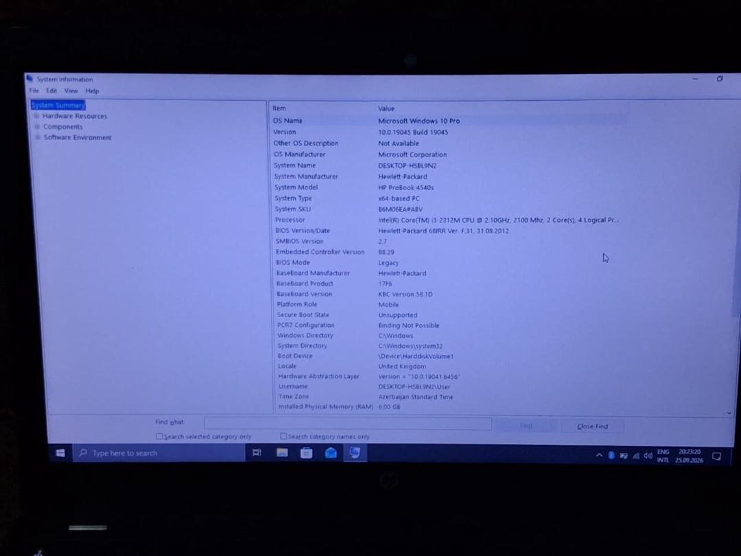 HP ProBook 4540s — Core i3 / 6 GB RAM / 256 GB SSD — Noutbuklar, Bakı (8)