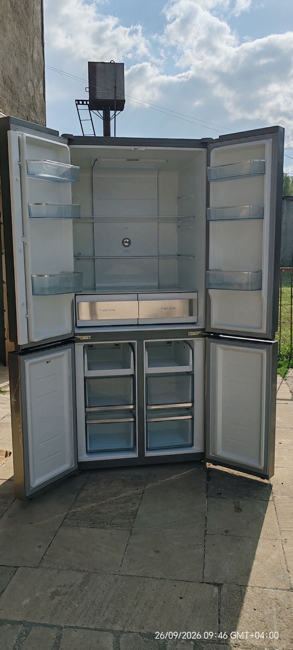 İşlənmiş 4 qapılı Midea Soyuducu Satılır, rəng - Boz — Soyuducular, Lənkəran (3)