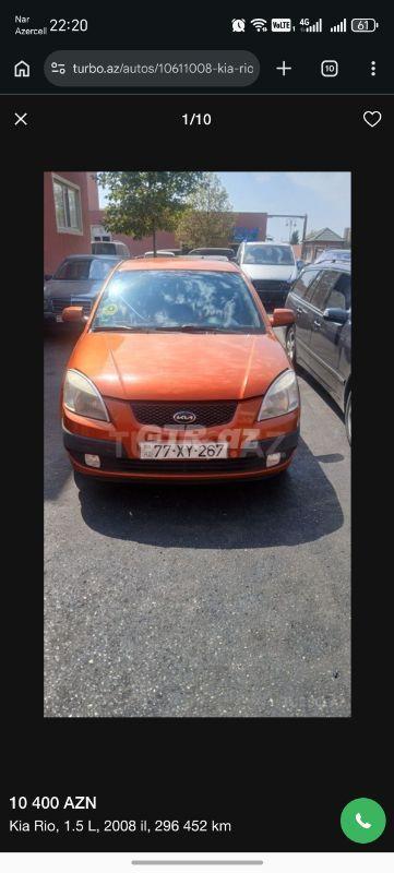 Kia Rio 1.5 L, 2008, 2 967 157 km — Avtomobillər, Ağsu (5)