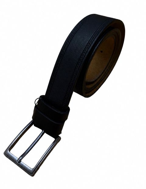 Kişilər üçün kəmər 0995, süni dəri, qara, ölçü 125 sm — Bakı