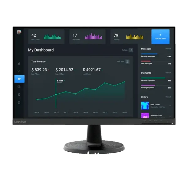 Lenovo D24-40 Full HD Monitor 67A2KAC6EU — Mallar, Bakı