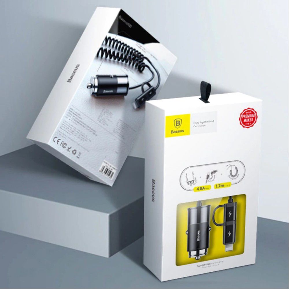 Avtomobil Şarj cihazı iP+Type-C+USB Baseus Enjoy Together CCALL-EL01 — Mallar, Bakı (5)