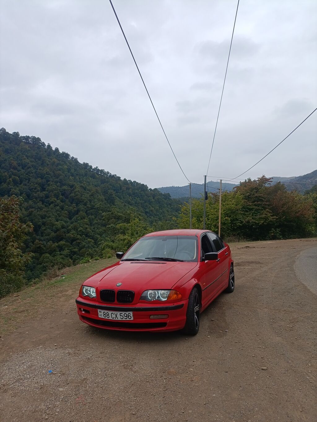 Barter mümkündür BMW 3 Series E46, sedan, qırmızı rəng. - Kuzov: 4 88-CX-596 — Avtomobillər, Xırdalan (9)