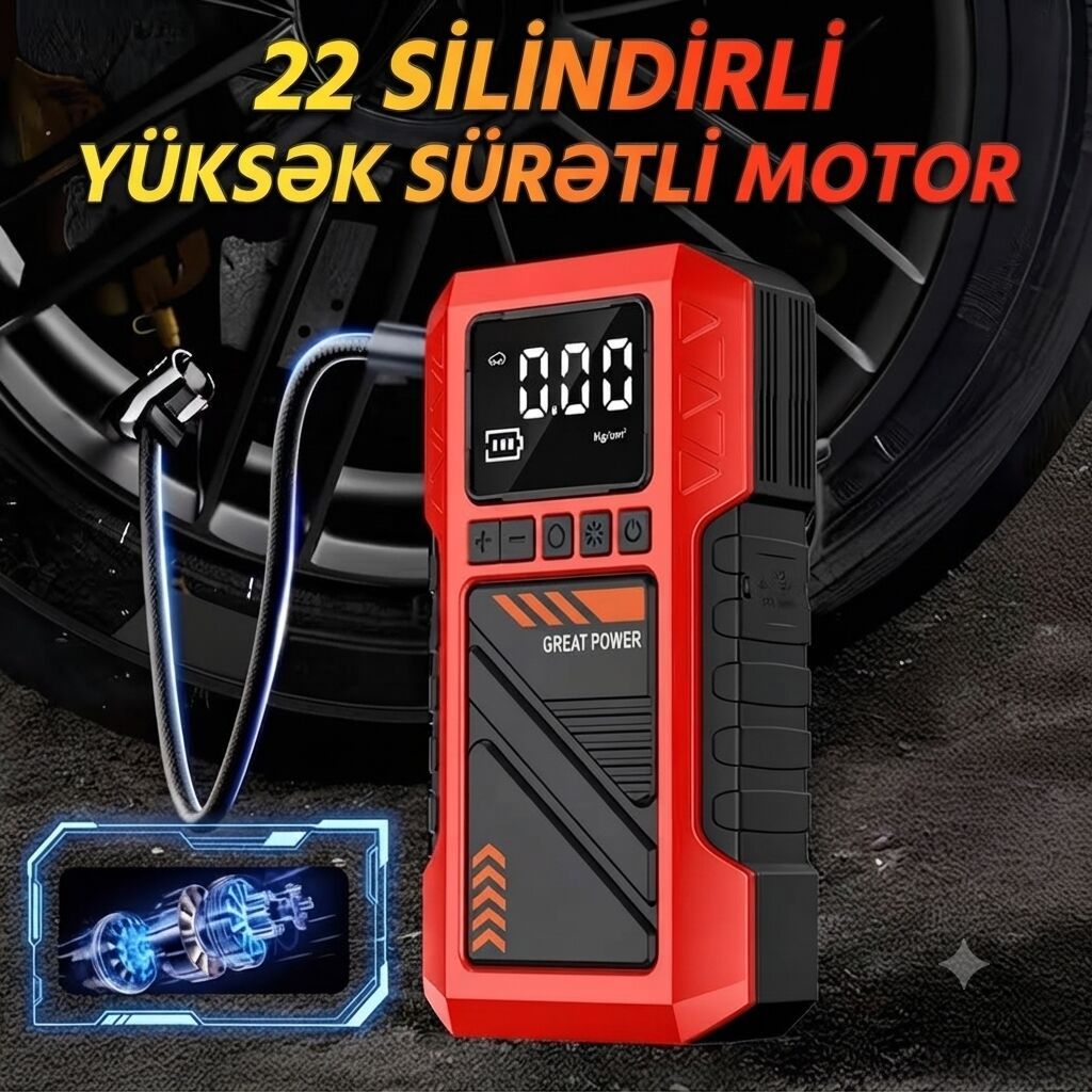 Hava kompressorlu avtomobil mühərrik işəsalan (Emergency Power — Avtomobil aləti, Bakı (5)