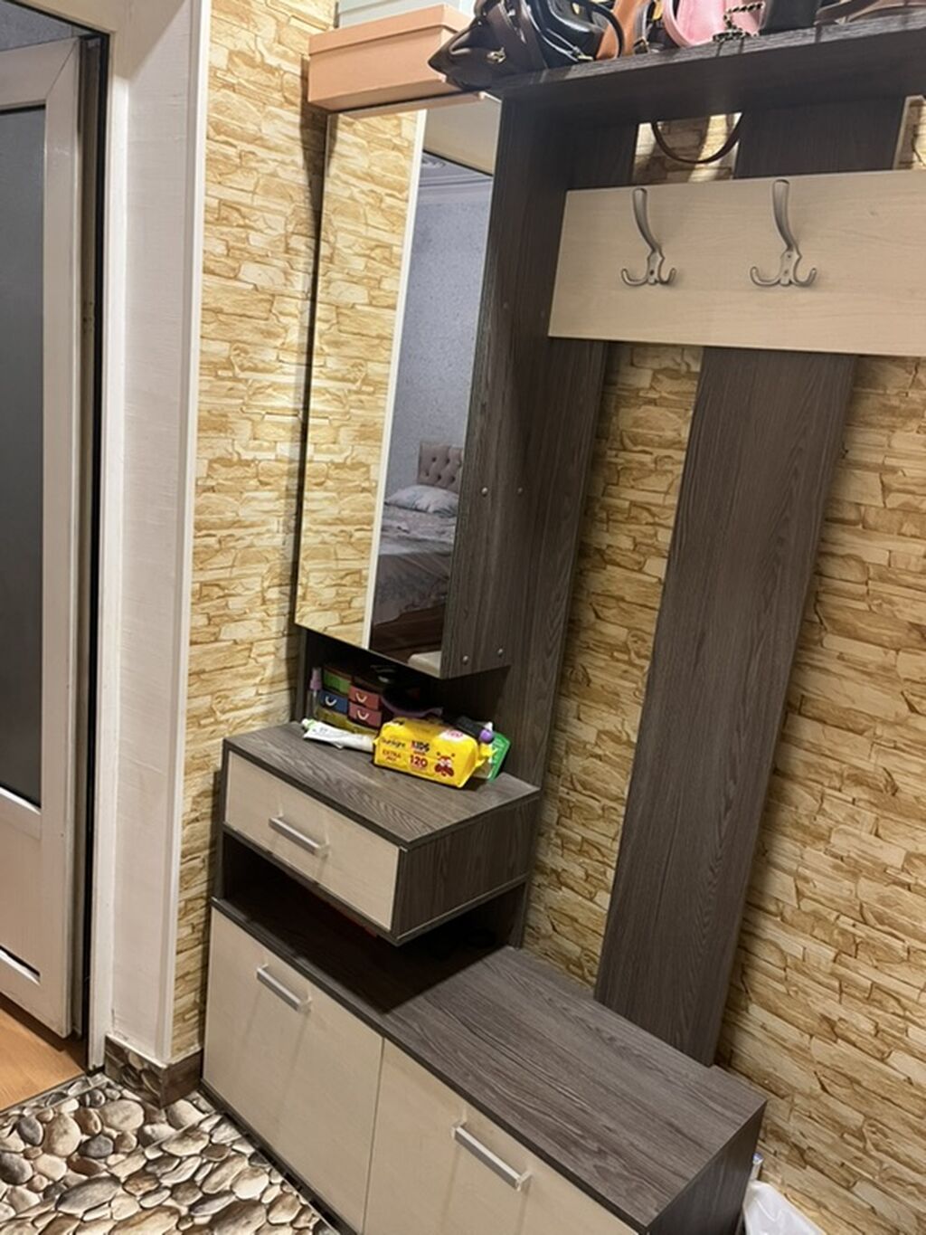 Dəhliz üçün çoxfunksiyalı gardırob-komod dəsti - Rəng: tünd — Xol üçün, Bakı (2)