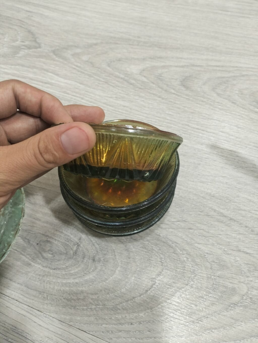 Kolleksiya şüşə qablar dəsti burda 1 qend qabi .2 murebbe qabi .2 kul — Süfrə qabı, Bakı (5)