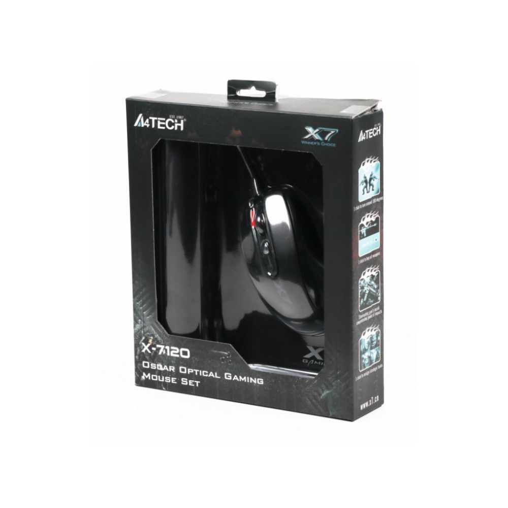 Oyun siçanı +Mouse Pad A4Tech X-7120 — Mallar, Bakı (4)