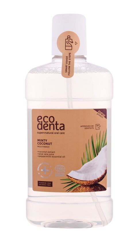 Ağız boşluğu üçün yaxalayıcı kokos dadı ilə Ecodenta Certified Organic Minty Coconut 500 ml — Bakı