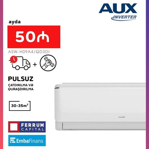 Kondisioner "AUX 9000BTU Inverter" — Bakı
