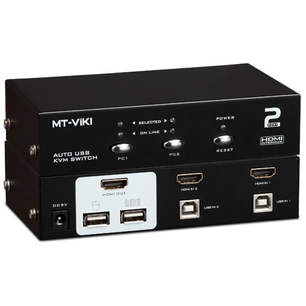Mt-vıkı MT-2102HL 2-port USB KVM Switch KVM 3D HDMI interface wiring — Mallar, Bakı
