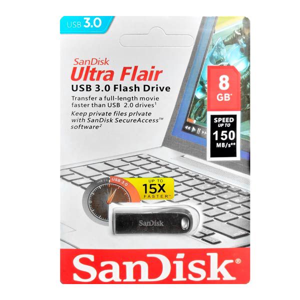 SanDisk Ultra Flair USB 3.0 8GB Flash Drive — Mallar, Bakı