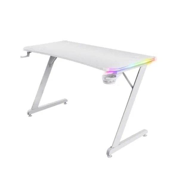 Trust GXT 709W Luminus RGB White Gaming Desk — Mallar, Bakı