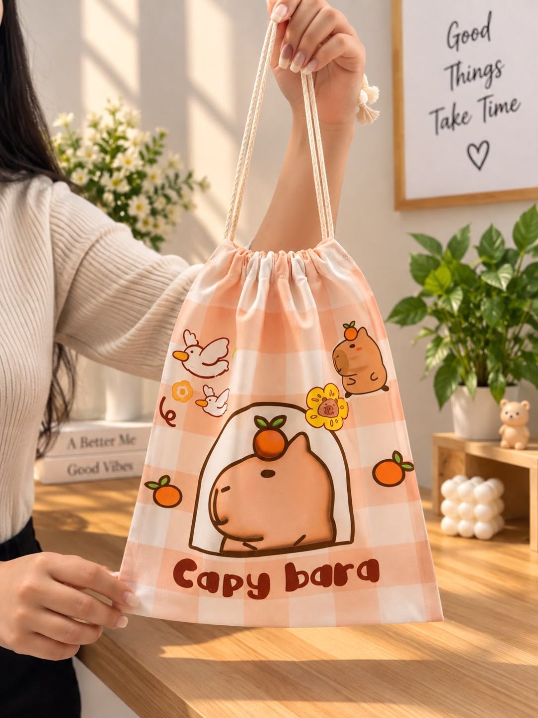 Torba çanta, bej, parça, 28х23 sm — Mallar, Bakı