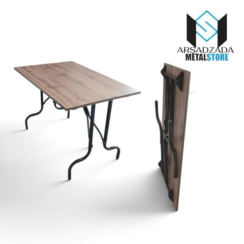 Yığılabilir metal karkaslı masa - Ölçü: təxmini 120×60 sm (şəkildəki — Digah
