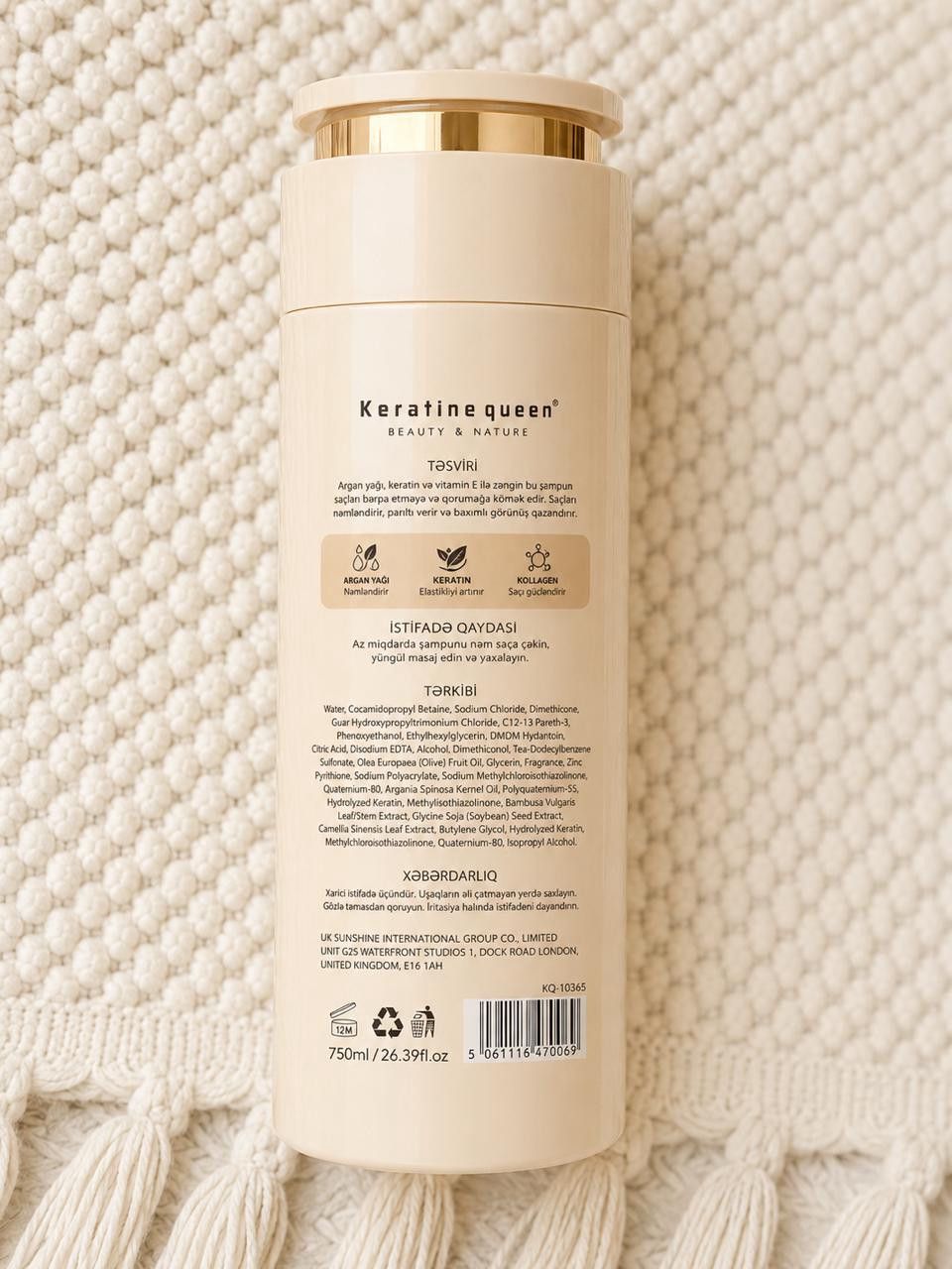 Saçlar üçün şampun Keratine Queen, Argan, uniseks, 750 ml — Mallar, Bakı (2)