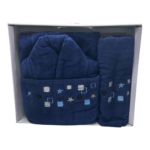 Hamam xələti dəsti, Tünd göy, Pambıq, ölçü L — Bakı
