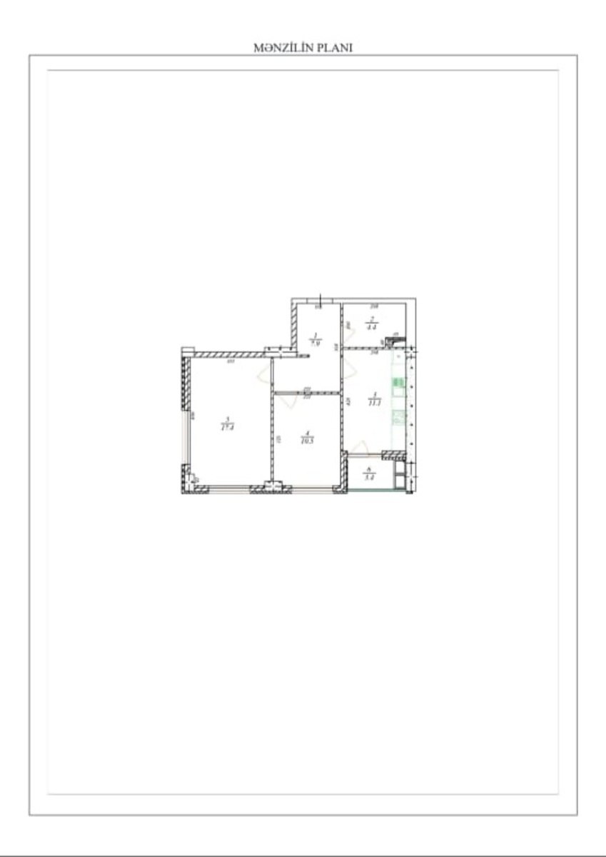 Satılır 2 otaqlı yeni tikili 53 m² — Mənzil, Bakı (2)