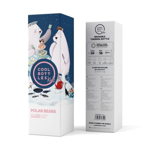Vakuumlu termos Polar Bears 350ml. Material: paslanmayan polad 18/8 - CBBK35PB — Bakı