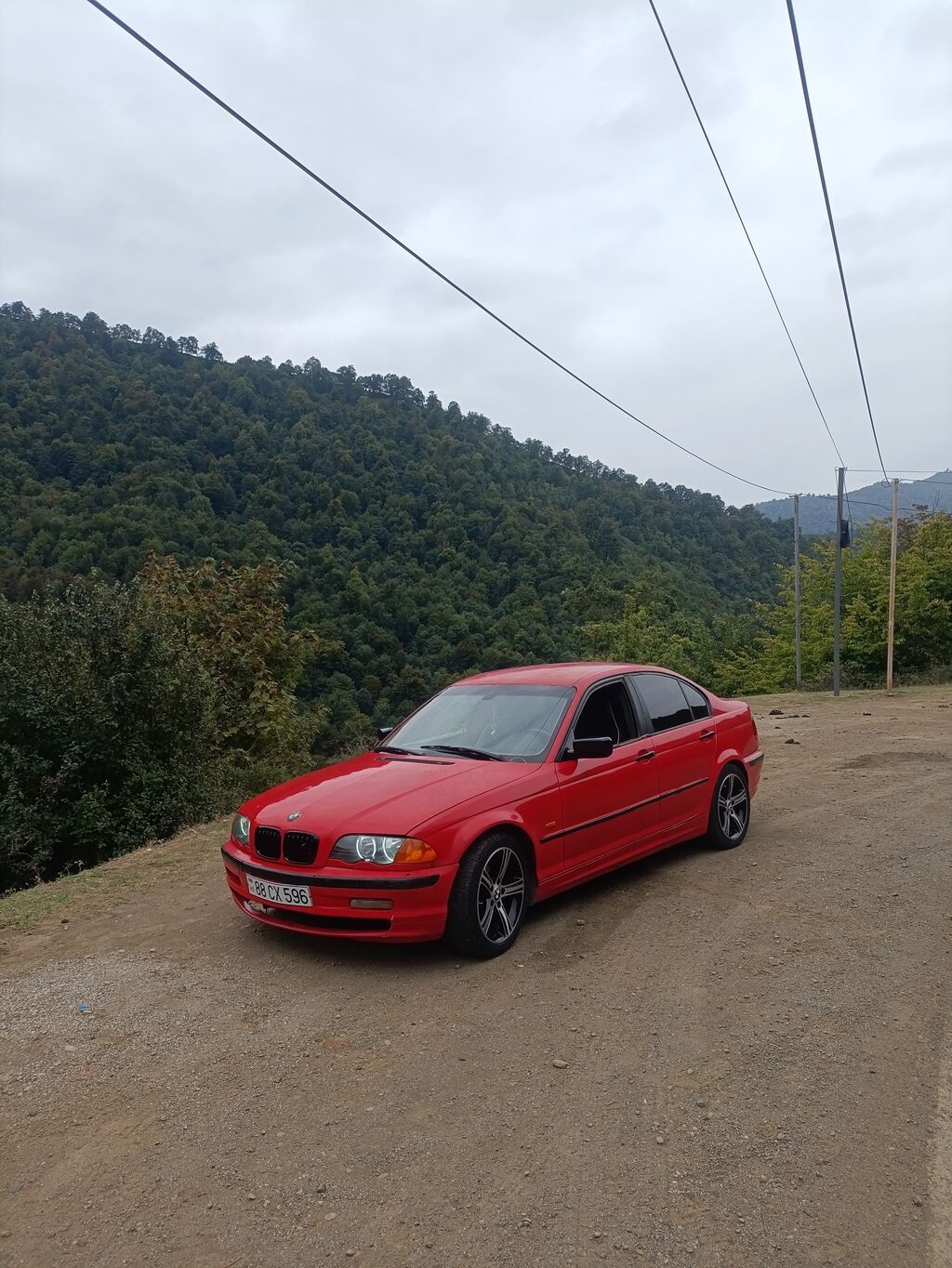 Barter mümkündür BMW 3 Series E46, sedan, qırmızı rəng. - Kuzov: 4 88-CX-596 — Avtomobillər, Xırdalan (8)